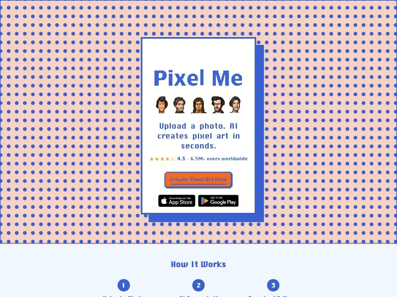 像素画肖像生成工具-PixelMe-网站可以在线生成像素风格头像