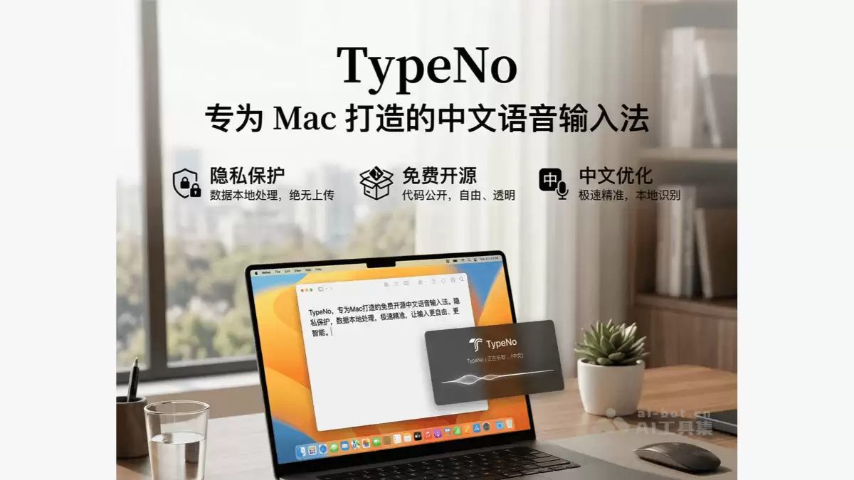 TypeNo – 免费开源的 AI 中文语音输入法，开箱即用