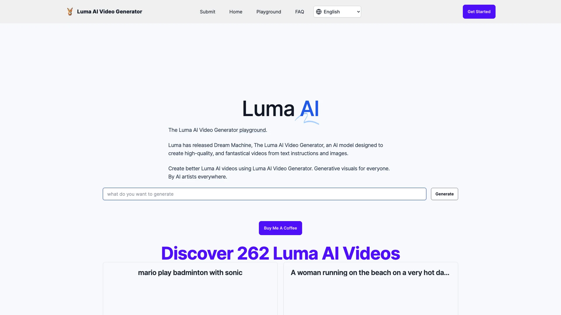 Luma AI-高效智能的文本转视频创作平台