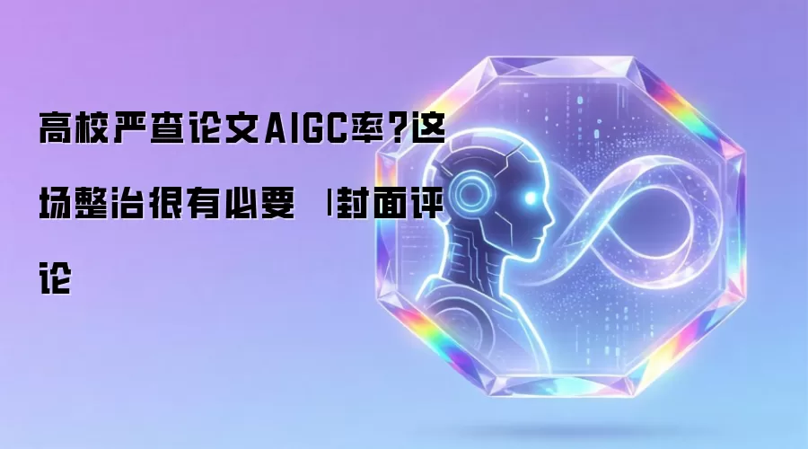高校严查论文AIGC率?这场整治很有必要