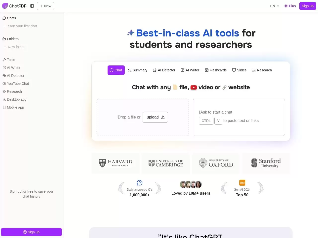 ChatPDF-ChatPDF是一个强大的PDF文档处理工具