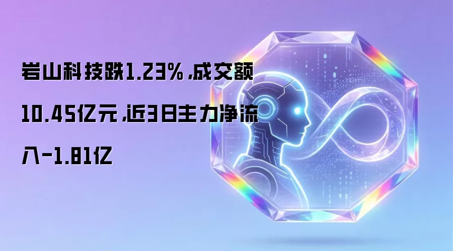 岩山科技跌1.23%,成交额10.45亿元,近3日主力净流入-1.81亿