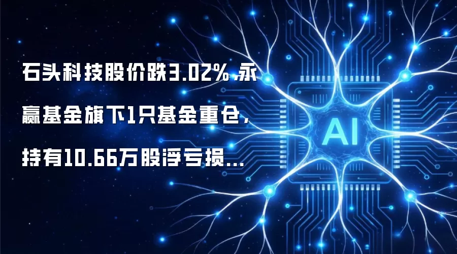 石头科技股价跌3.02%,永赢基金旗下1只基金重仓,持有10.66万股浮亏损失40.29万元