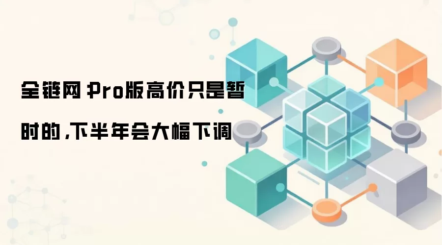 全链网:Pro版高价只是暂时的,下半年会大幅下调