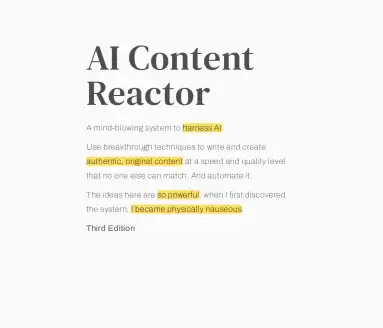 AI Content Reactor