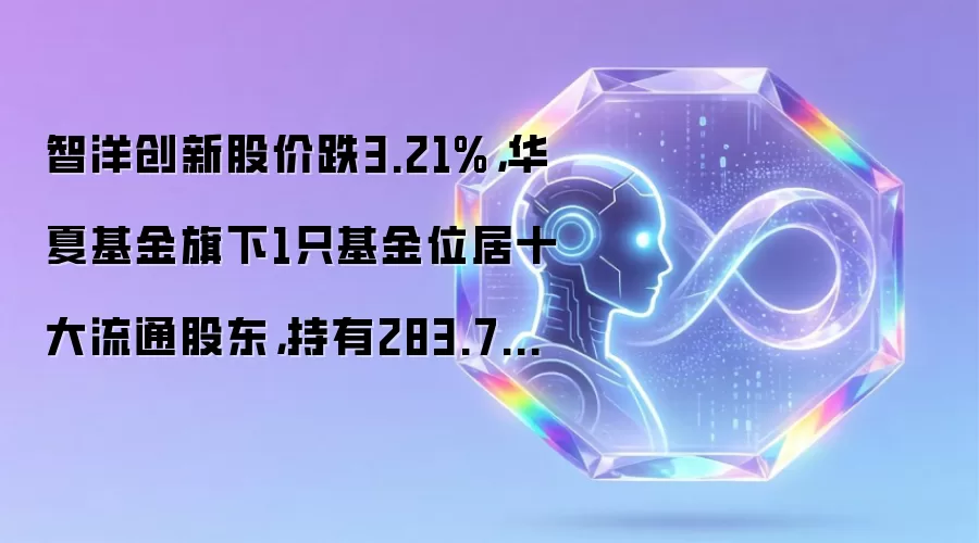 智洋创新股价跌3.21%,华夏基金旗下1只基金位居十大流通股东,持有283.79万股浮亏损失527.85万元