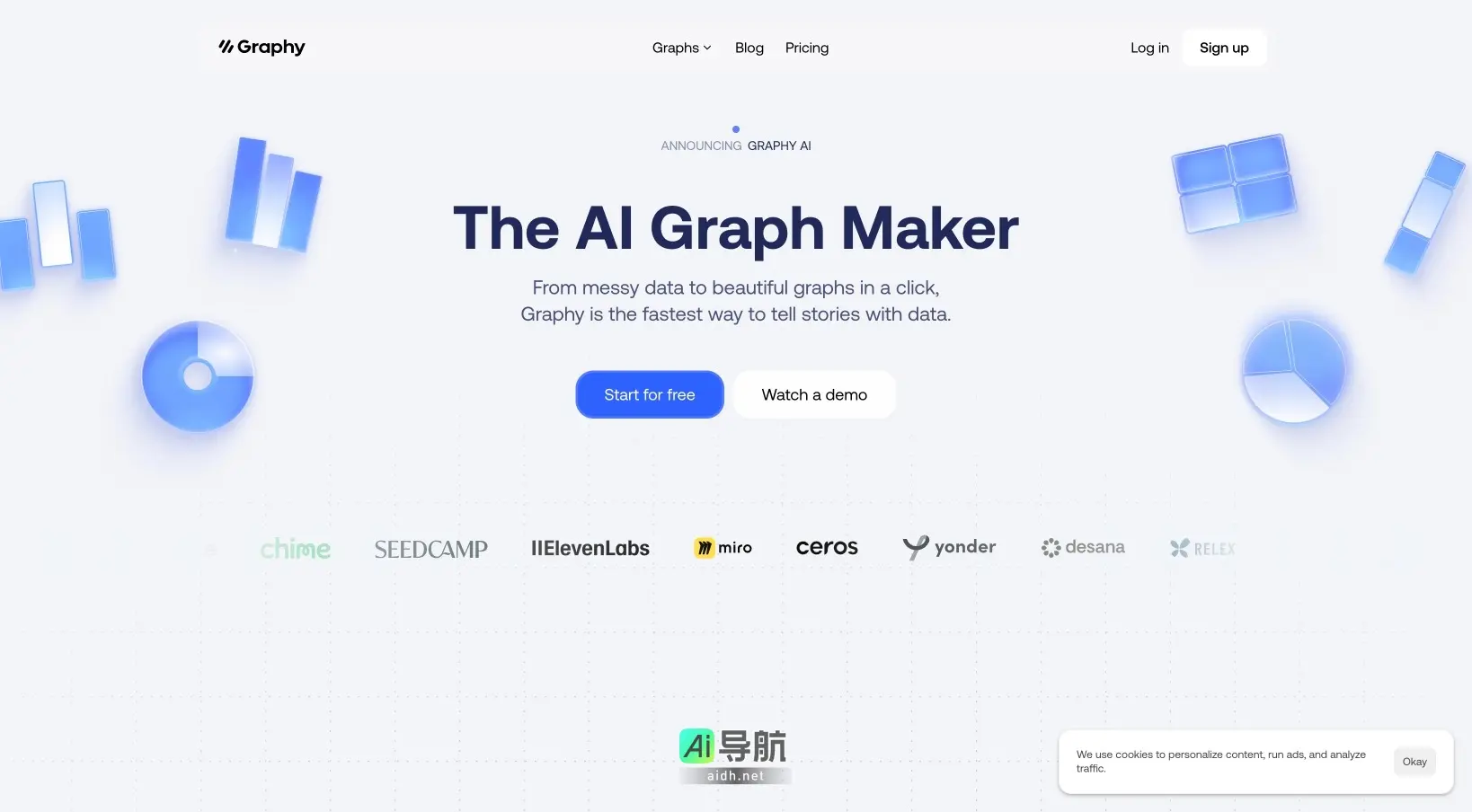 Graphy 通过AI快速将杂乱数据转化为美观图表，助力高效数据故事传达