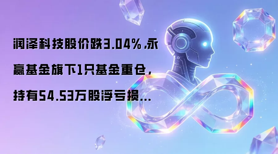润泽科技股价跌3.04%,永赢基金旗下1只基金重仓,持有54.53万股浮亏损失147.78万元