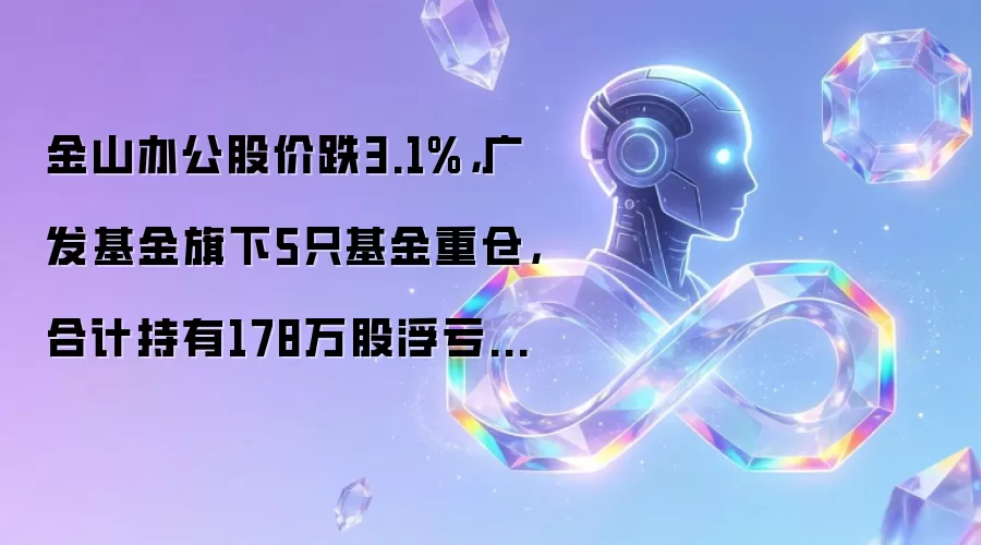 金山办公股价跌3.1%,广发基金旗下5只基金重仓,合计持有178万股浮亏损失1304.76万元