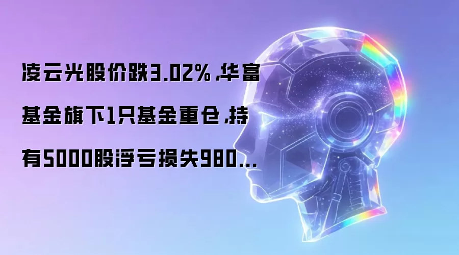凌云光股价跌3.02%，华富基金旗下1只基金重仓，持有5000股浮亏损失9800元