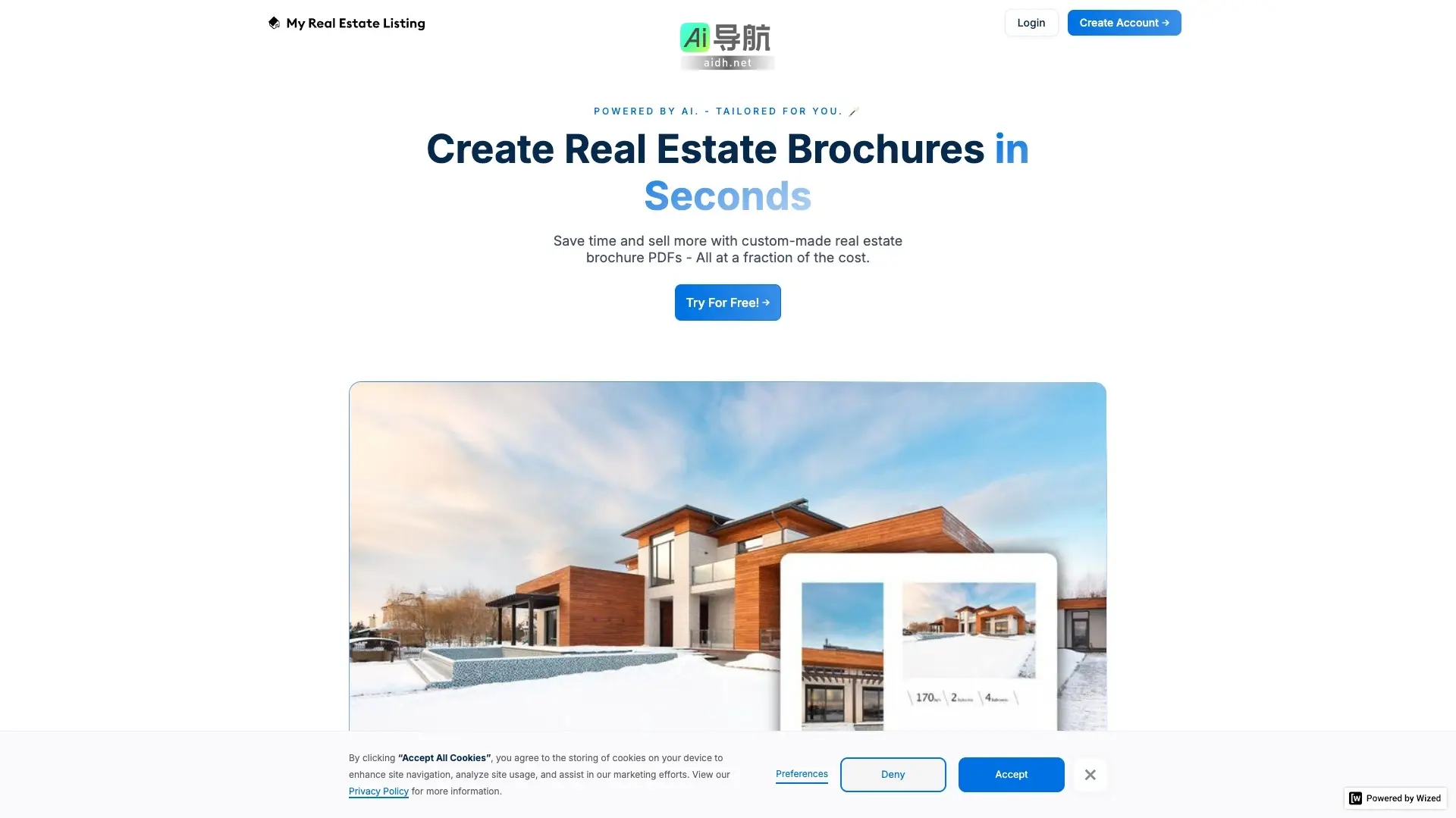 AI Real Estate Listing AI驱动的房地产宣传册生成工具，快速高效，助力销售