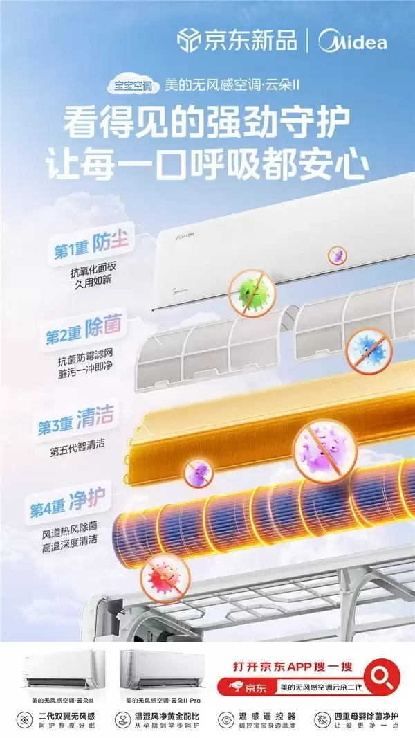 权威认可铸就品质信赖，美的无风感空调云朵二代引领母婴空调新趋势