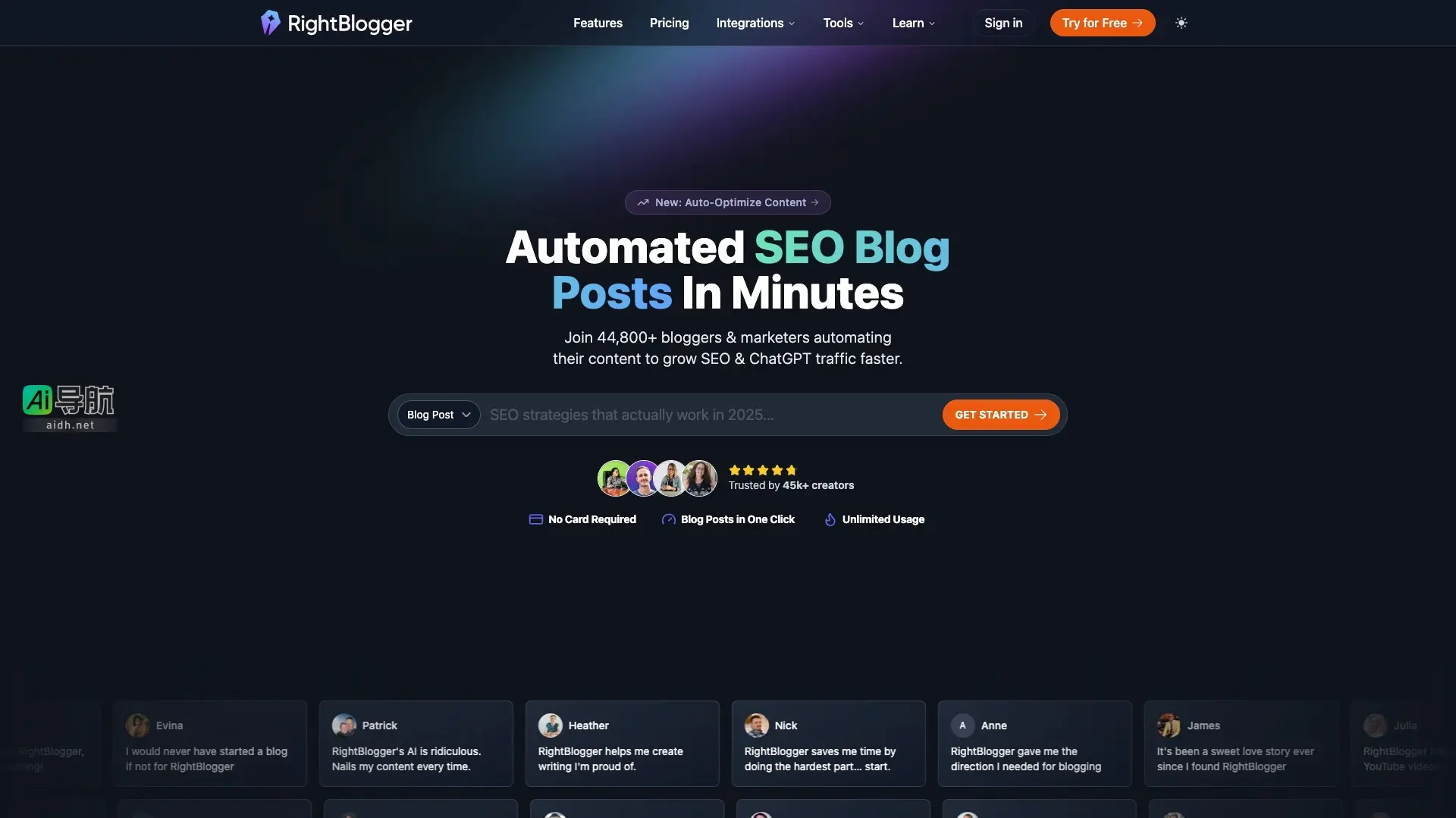RightBlogger 帮助博主快速生成SEO友好的内容,提升流量与效率