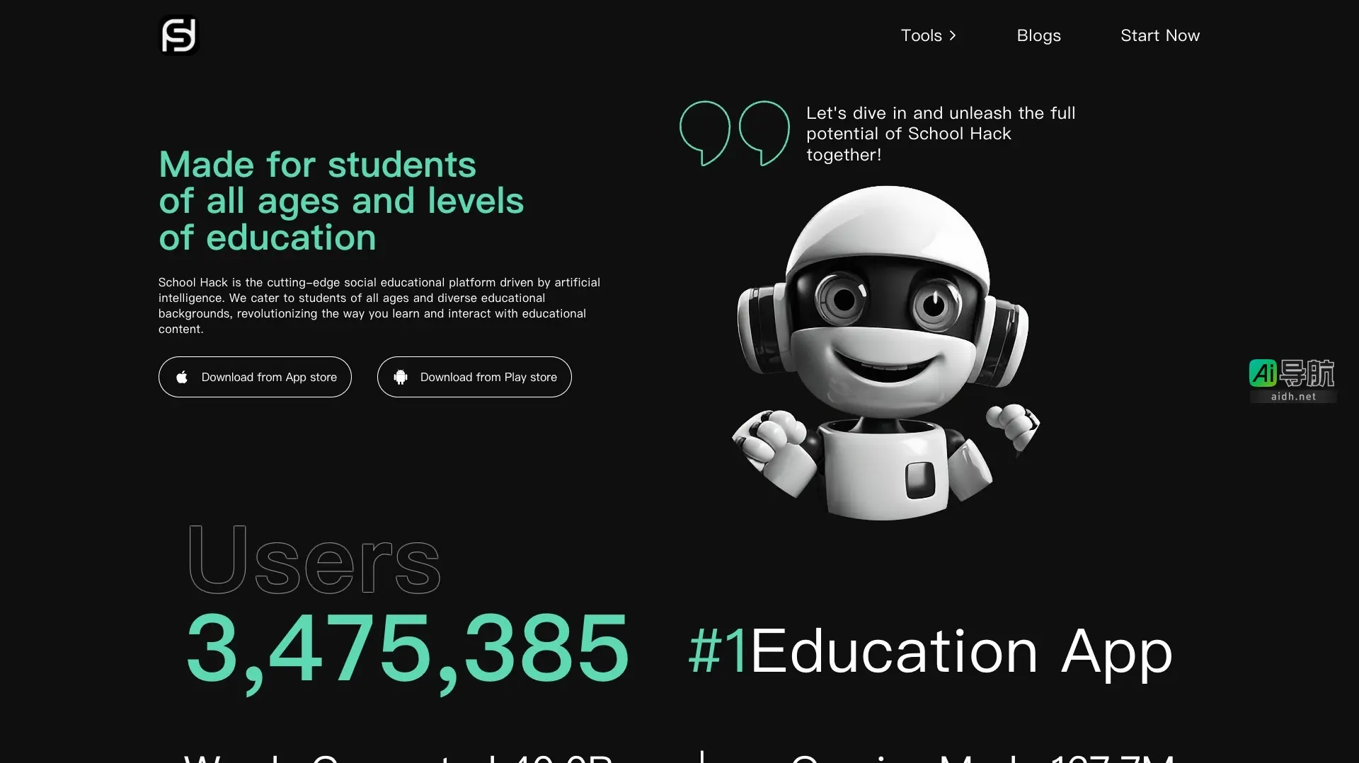 School Hack 是一个基于人工智能的社交教育平台，旨在提升各年龄段学生的学习体验和互动