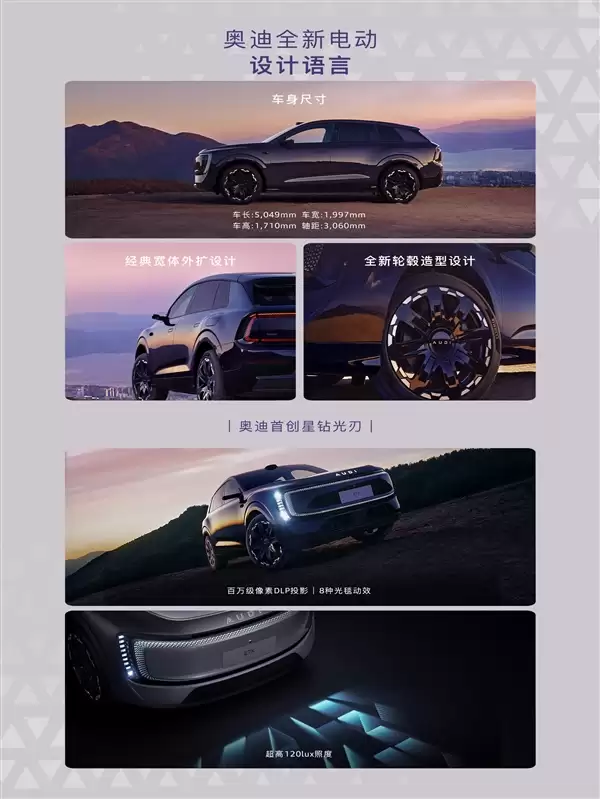 26.98万起 上汽奥迪E7X上市:起步100度电能跑705km