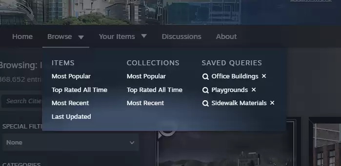 Steam创意工坊全面升级界面:网格化浏览、悬停预览与DLC筛选优化