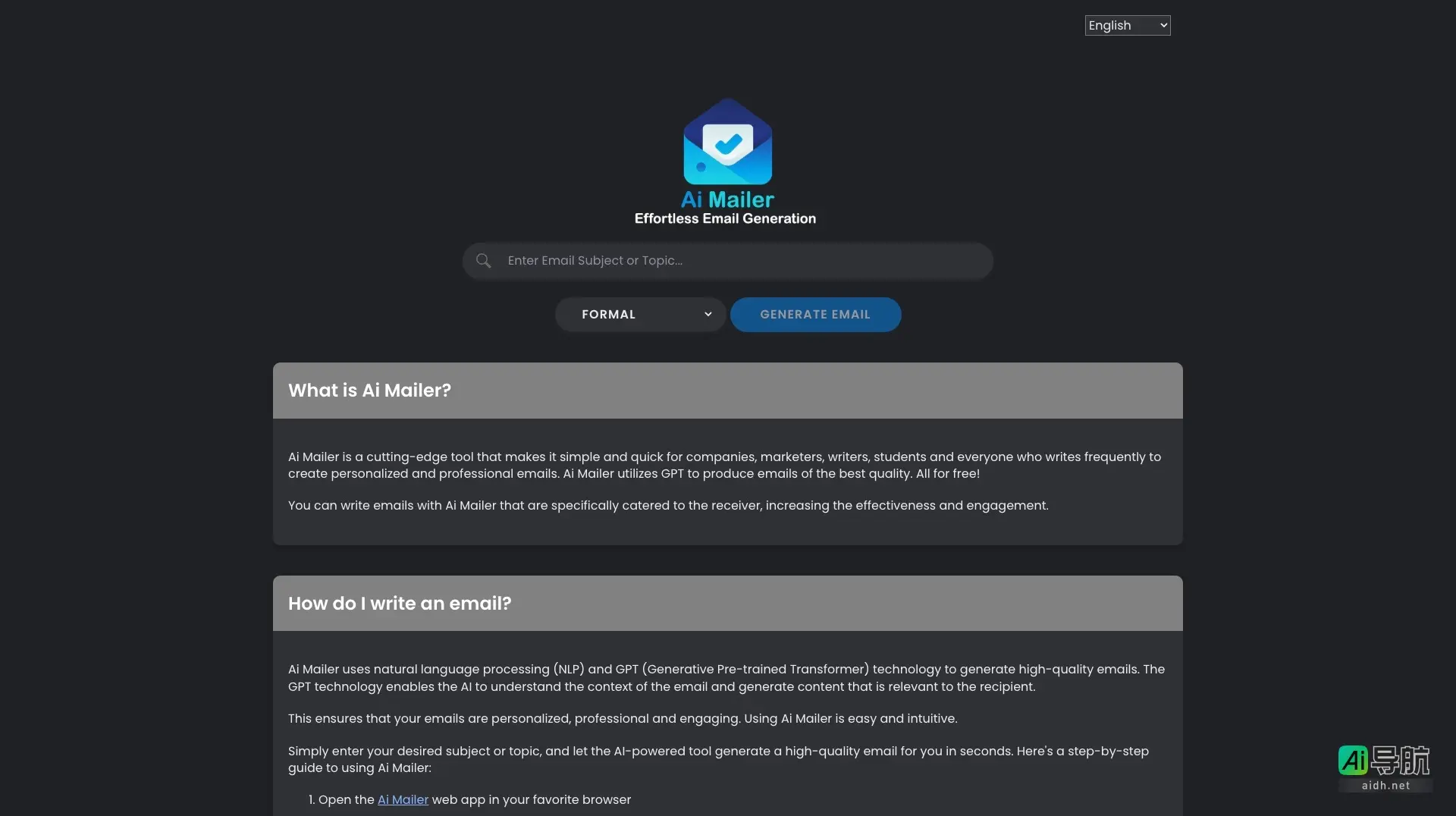 Ai Mailer 是一个免费、智能的邮件生成工具,帮助用户快速创建个性化、专业的邮件