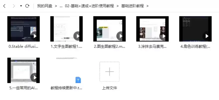 AI绘画视频教程学习界面示意图