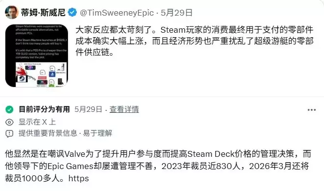 Epic CEO因嘲讽G胖遭玩家们攻击 有这时间不如开发更好的启动器!