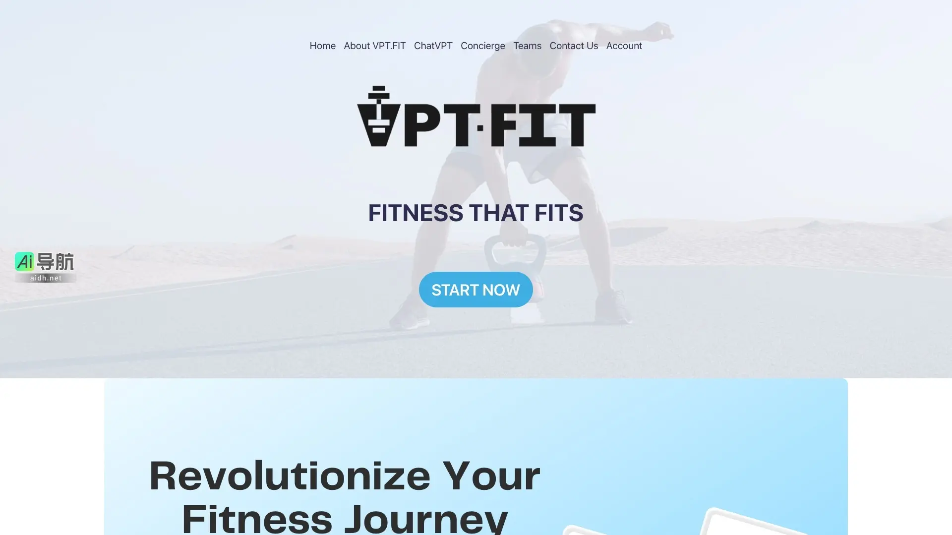 VPT.FIT 提供个性化健身方案，结合人工智能和专业教练，助力用户实现健康目标