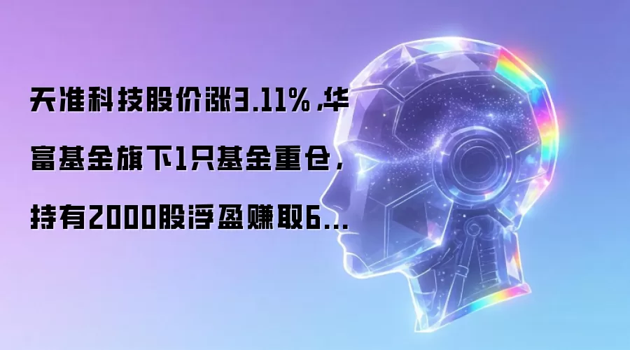 天准科技股价涨3.11%,华富基金旗下1只基金重仓,持有2000股浮盈赚取6980元