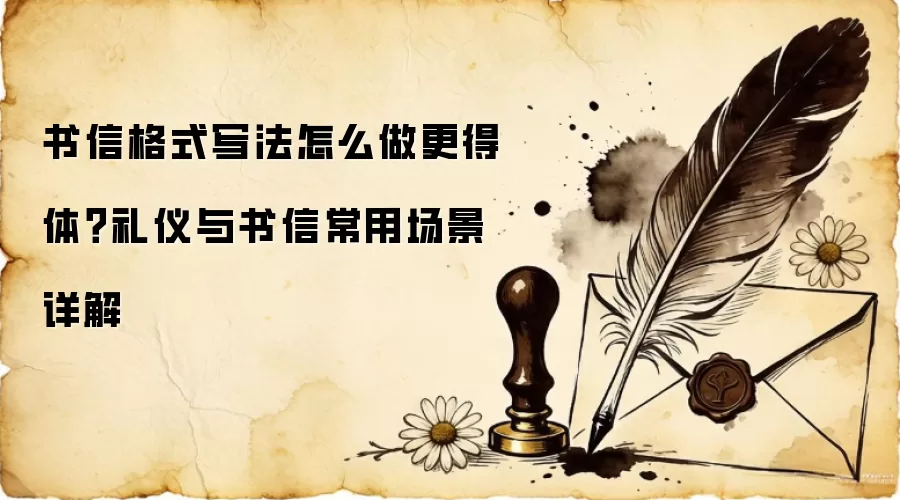 书信格式写法怎么做更得体？礼仪与书信常用场景详解