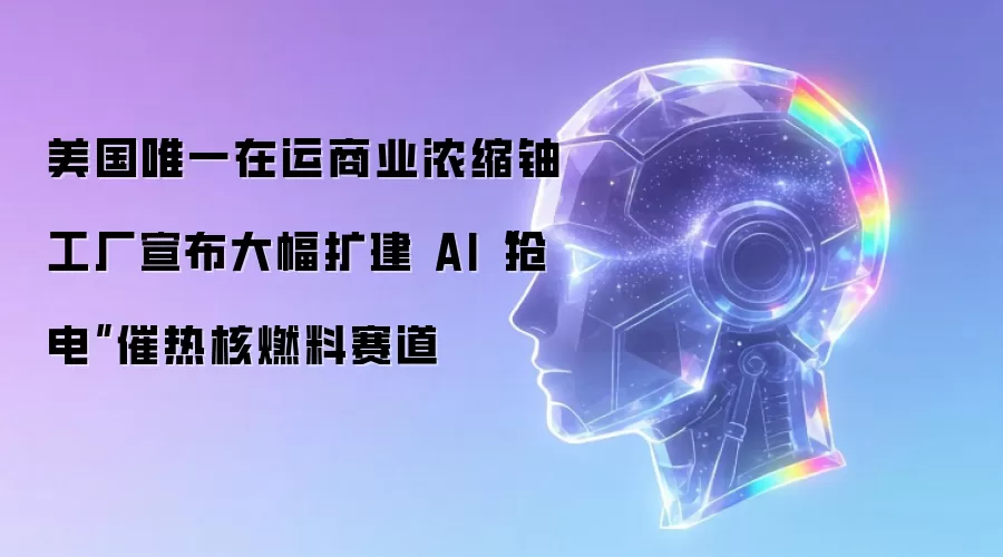 美国唯一在运商业浓缩铀工厂宣布大幅扩建 AI