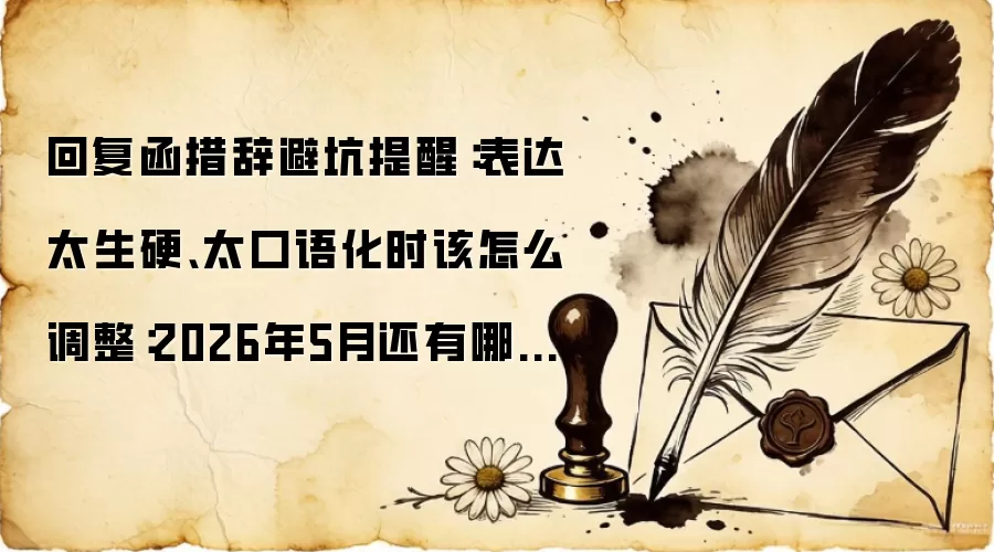 回复函措辞避坑提醒:表达太生硬、太口语化时该怎么调整:2026年5月还有哪些新变化值得关注