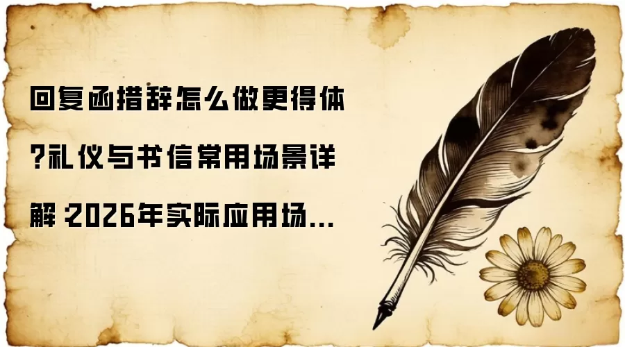 回复函措辞怎么做更得体?礼仪与书信常用场景详解:2026年实际应用场景怎么落地