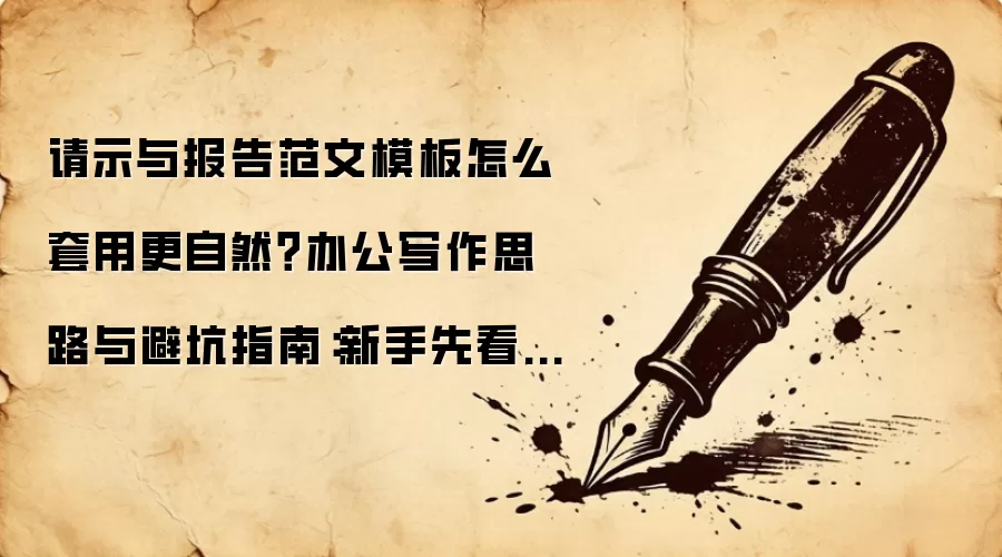请示与报告范文模板怎么套用更自然?办公写作思路与避坑指南:新手先看哪些关键点