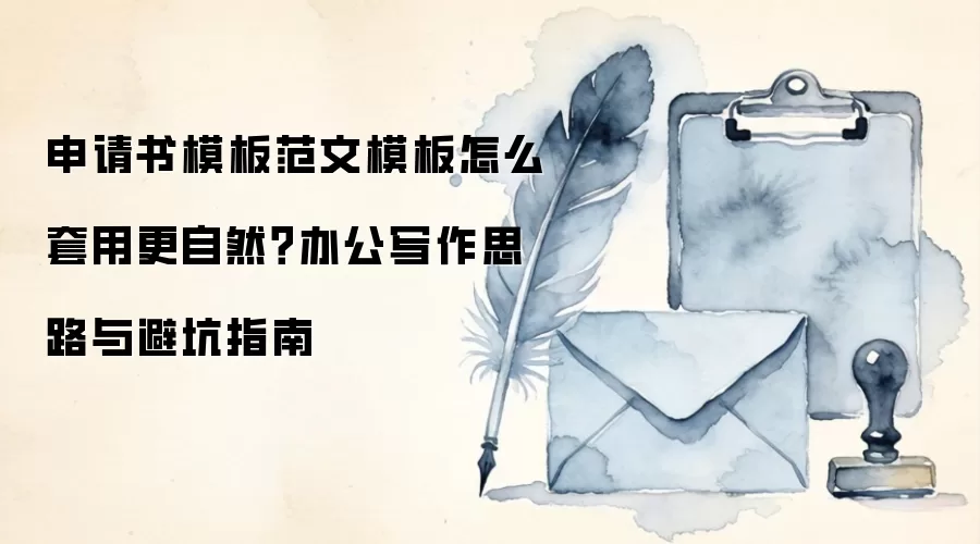 申请书模板范文模板怎么套用更自然？办公写作思路与避坑指南