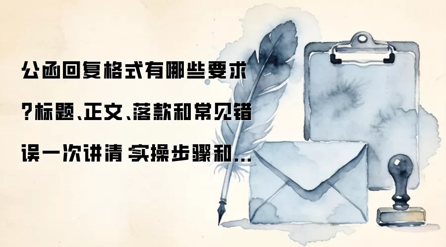 公函回复格式有哪些要求?标题、正文、落款和常见错误一次讲清:实操步骤和避坑重点有哪些