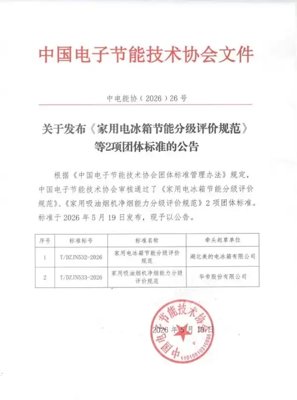 两项国标立项+两项团标发布:美的冰箱深度参与行业标准制订