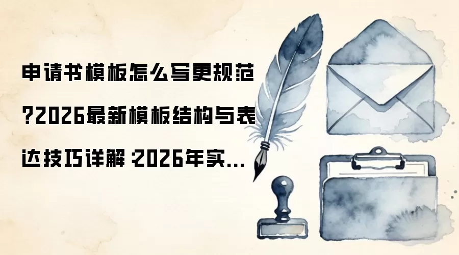 申请书模板怎么写更规范？2026最新模板结构与表达技巧详解：2026年实际应用场景怎么落地