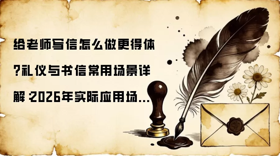 给老师写信怎么做更得体？礼仪与书信常用场景详解：2026年实际应用场景怎么落地