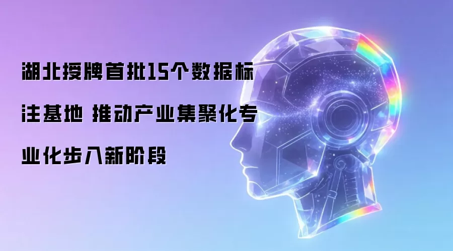 湖北授牌首批15个数据标注基地 推动产业集聚化专业化步入新阶段
