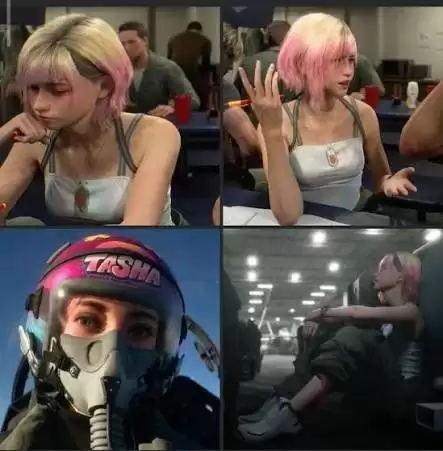 太可爱了! 《皇牌空战8》粉发女僚机塔莎意外爆火