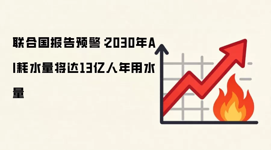 联合国报告预警：2030年AI耗水量将达13亿人年用水量