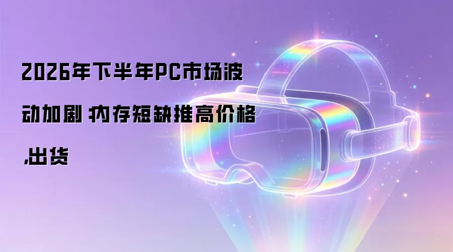 2026年下半年PC市场波动加剧:内存短缺推高价格,出货