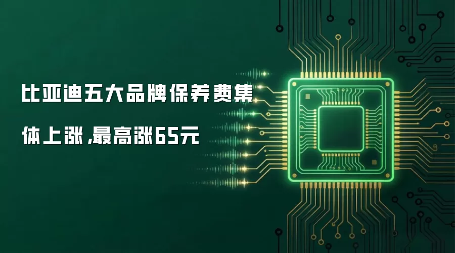 比亚迪五大品牌保养费集体上涨,最高涨65元