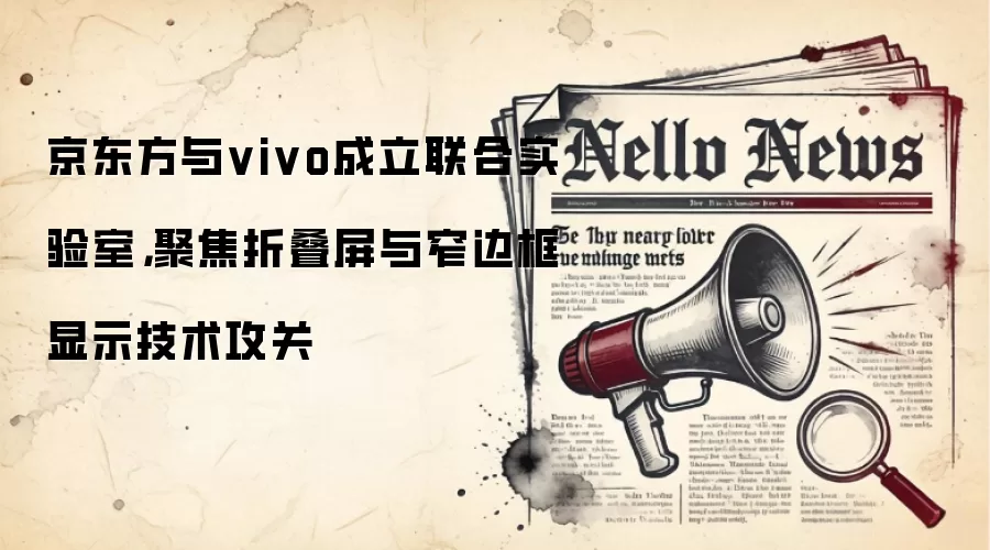 京东方与vivo成立联合实验室,聚焦折叠屏与窄边框显示技术攻关