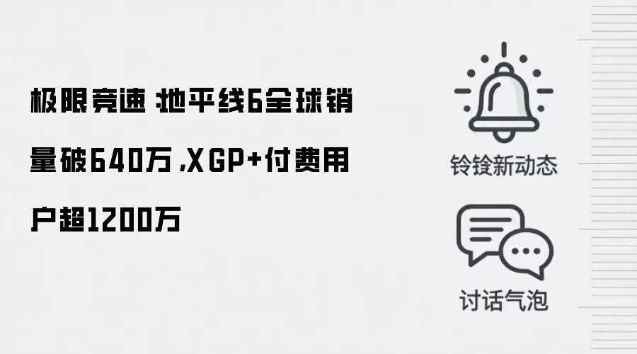 极限竞速:地平线6全球销量破640万,XGP+付费用户超1200万