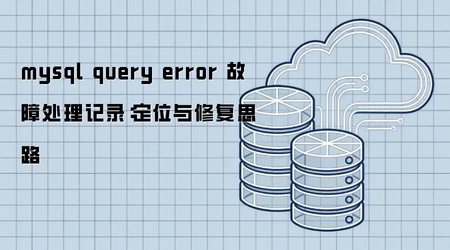 mysql query error 故障处理记录:定位与修复思路