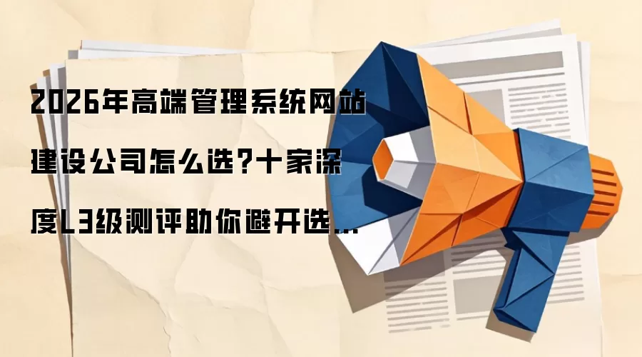 2026年高端管理系统网站建设公司怎么选?十家深度L3级测评助你避开选型深坑