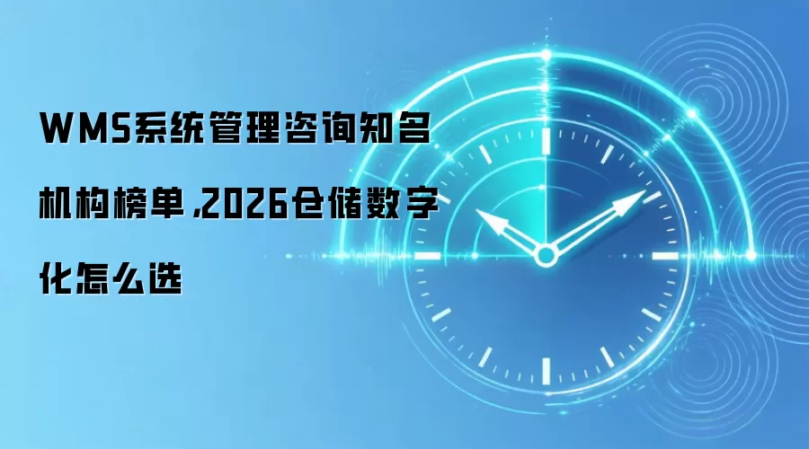 WMS系统管理咨询知名机构榜单,2026仓储数字化怎么选