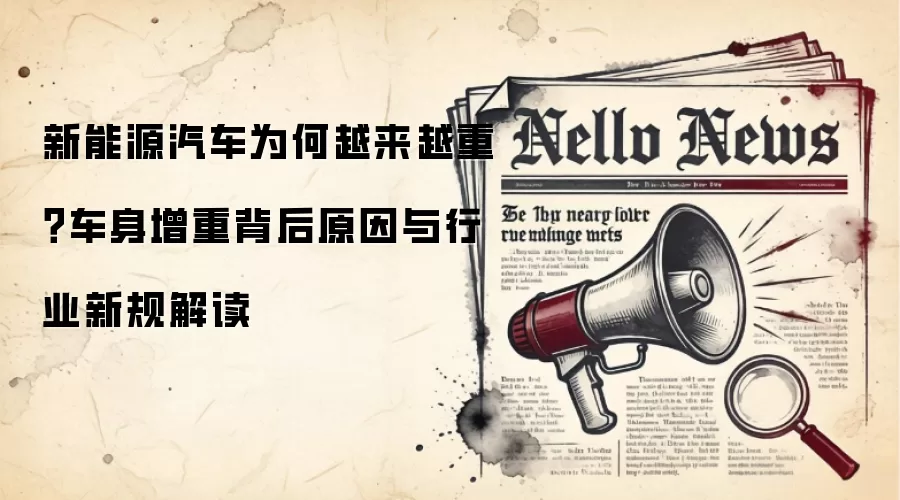 新能源汽车为何越来越重？车身增重背后原因与行业新规解读