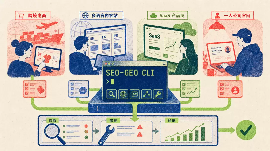 SEO工具实战指南:用112条命令完成网站SEO诊断、GEO优化与AI搜索优化全流程