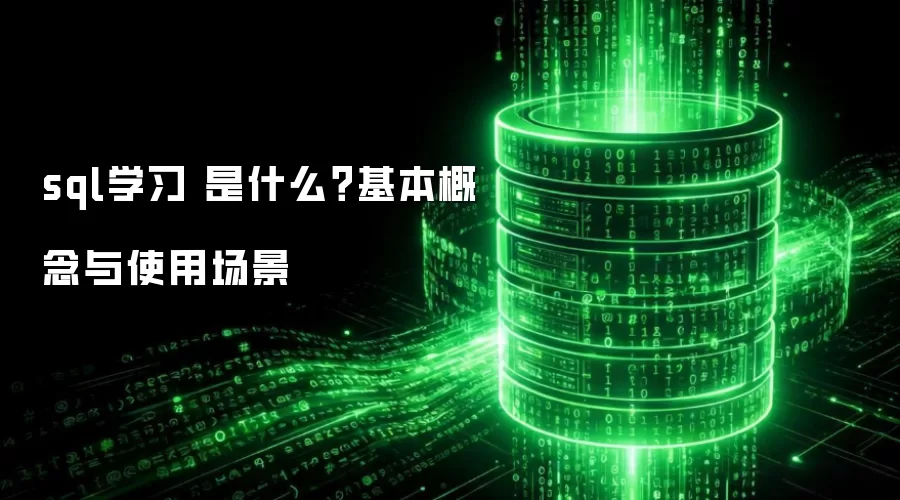 sql学习 是什么？基本概念与使用场景