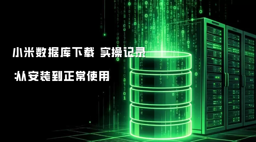 小米数据库下载 实操记录：从安装到正常使用