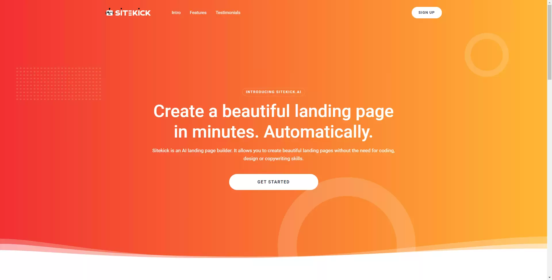 Sitekick界面